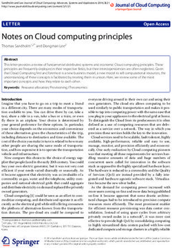 Notes on Cloud computing principles - Thomas Sandholm1,2* and Dongman Lee2