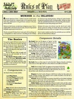 MURDER in the ISLANDS! - Cheapass Games