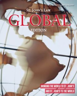 GLOBAL EDITION St. John's Law - BRINGING THE WORLD TO ST. JOHN'S AND ST. JOHN'S TO THE WORLD - St. John's University