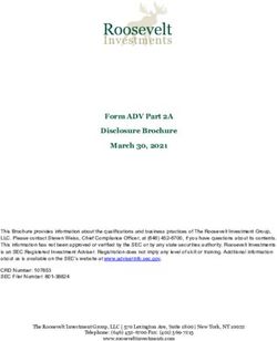 Form ADV Part 2A Disclosure Brochure March 30, 2021