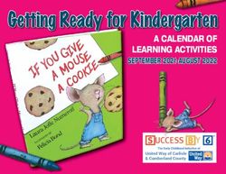 A CALENDAR OF LEARNING ACTIVITIES - SEPTEMBER 2021-AUGUST 2022 - Carlisle United Way