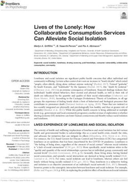 Lives of the Lonely: How Collaborative Consumption Services Can Alleviate Social Isolation