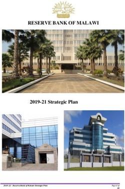 RESERVE BANK OF MALAWI - 2019-21 Strategic Plan