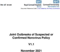 Joint Outbreaks of Suspected or Confirmed Norovirus Policy - V1.1 November 2021
