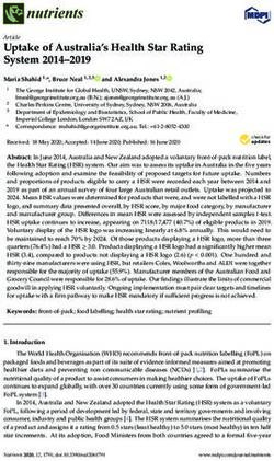 Uptake of Australia's Health Star Rating System 2014-2019 - MDPI