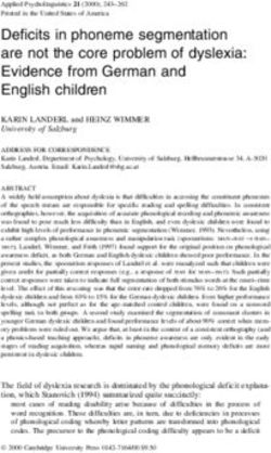 Deficits in phoneme segmentation are not the core problem of dyslexia: Evidence from German and English children