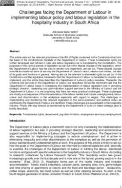 Challenges facing the Department of Labour in implementing labour policy and labour legislation in the hospitality industry in South Africa