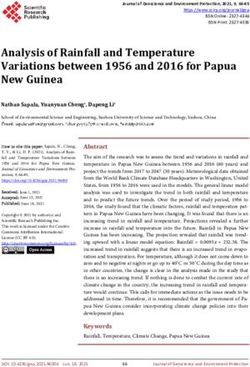 Analysis of Rainfall and Temperature Variations between 1956 and 2016 for Papua New Guinea
