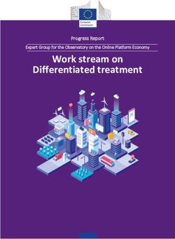 Work stream on Differentiated treatment - Progress Report Expert Group for the Observatory on the Online Platform Economy
