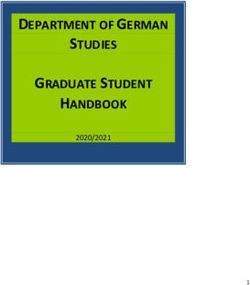 DEPARTMENT OF GERMAN STUDIES GRADUATE STUDENT HANDBOOK 2020/2021 - UC College of Arts and ...