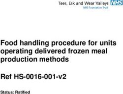 Food handling procedure for units operating delivered frozen meal production methods Ref HS-0016-001-v2 - Status: Ratified