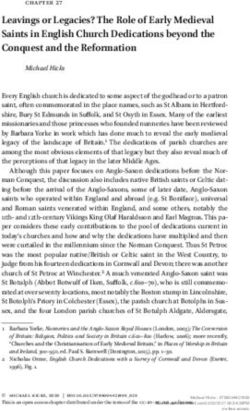 Leavings or Legacies? The Role of Early Medieval Saints in English Church Dedications beyond the Conquest and the Reformation