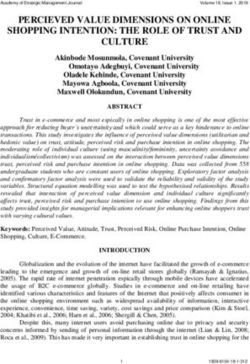 PERCIEVED VALUE DIMENSIONS ON ONLINE SHOPPING INTENTION: THE ROLE OF TRUST AND CULTURE