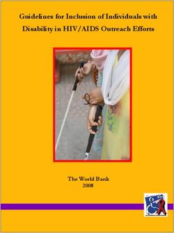 Guidelines for Inclusion of Individuals with Disability in HIV/AIDS Outreach Efforts - The World Bank 2008