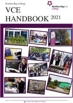 VCE HANDBOOK 2021 Northern Bay College