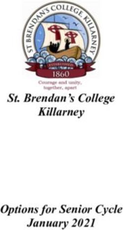St. Brendan's College Killarney Options for Senior Cycle January 2021 - St. Brendans College Killarney