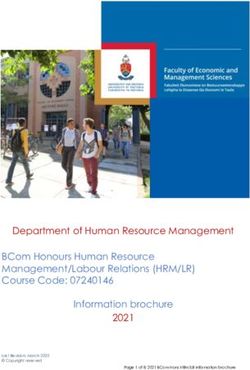 Department of Human Resource Management BCom Honours Human Resource Management/Labour Relations (HRM/LR) Course Code: 07240146