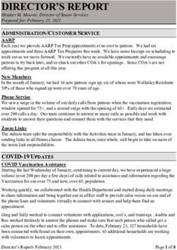 DIRECTOR'S REPORT - Town of Wellesley