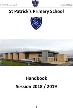 St Patrick's Primary School - Handbook Session 2018 / 2019