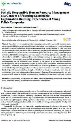 Socially Responsible Human Resource Management as a Concept of Fostering Sustainable Organization-Building: Experiences of Young Polish Companies