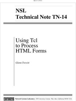 NSL Technical Note TN-14 - Using Tcl to Process HTML Forms Glenn Trewitt