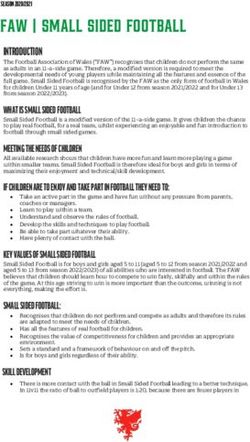 FAW | SMALL SIDED FOOTBALL - INTRODUCTION - FAW Trust