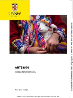 ARTS1570 Introductory Spanish A - Term One // 2021