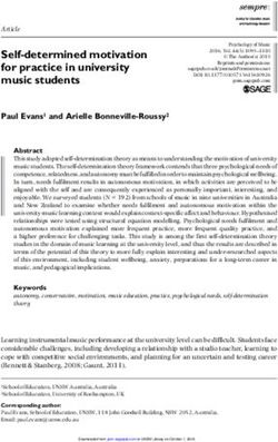 Self-determined motivation for practice in university music students - Self-Determination Theory