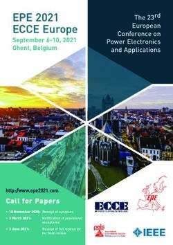 EPE 2021 ECCE Europe September 6-10, 2021 Ghent, Belgium - EPE ECCE Conferences