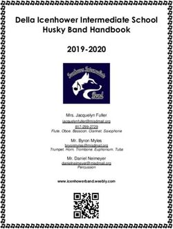 Della Icenhower Intermediate School Husky Band Handbook 2019-2020