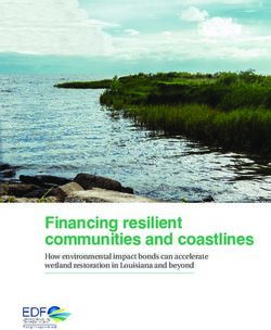 Financing resilient communities and coastlines - How environmental impact bonds can accelerate wetland restoration in Louisiana and beyond ...