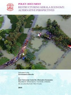POLICY DOCUMENT RESTRUCTURING KERALA ECONOMY: ALTERNATIVE PERSPECTIVES 2019