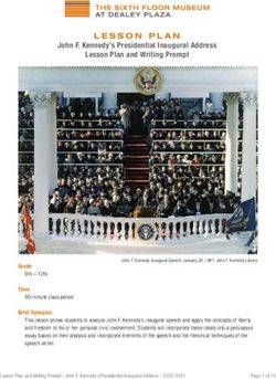 LESSON PLAN John F. Kennedy's Presidential Inaugural Address Lesson Plan and Writing Prompt
