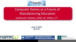 Computer Games as a Future of Manufacturing Education - Sudhanshu Nahata, ASML US, Wilton, CT - SME