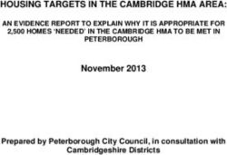 HOUSING TARGETS IN THE CAMBRIDGE HMA AREA