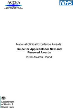 Guide for Applicants for New and Renewed Awards - National Clinical Excellence Awards: 2018 Awards Round
