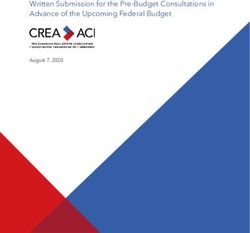 Written Submission for the Pre-Budget Consultations in Advance of the Upcoming Federal Budget - August 7, 2020