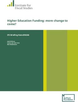 Higher Education Funding: more change to come? - IFS Briefing Note BN266 Jack Britton Laura van der Erve Ben Waltmann - Institute ...