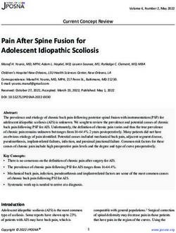 Pain After Spine Fusion for Adolescent Idiopathic Scoliosis