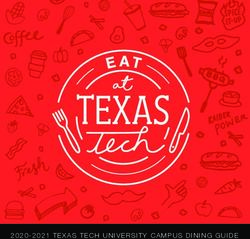 2020-2021 TEXAS TECH UNIVERSITY CAMPUS DINING GUIDE