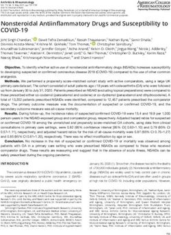 Nonsteroidal Antiinflammatory Drugs and Susceptibility to - COVID- 19