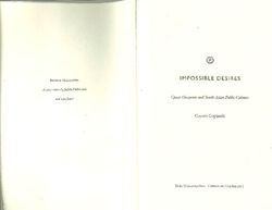 IMPOSSIBLE DESIRES Gayatri Gopinath