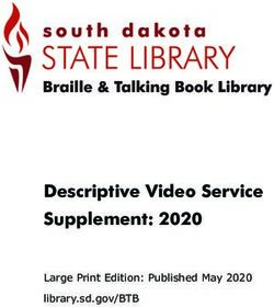 Descriptive Video Service Supplement: 2020 - Large Print Edition: Published May 2020 library.sd.gov/BTB - South Dakota ...