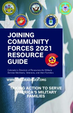 JOINING COMMUNITY FORCES 2021 RESOURCE GUIDE - TAKING ACTION TO SERVE AMERICA'S MILITARY FAMILIES