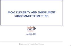 MCAC ELIGIBILITY AND ENROLLMENT SUBCOMMITTEE MEETING - April 21, 2021 Department of Health Care Finance