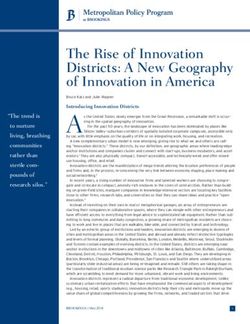 The Rise of Innovation Districts: A New Geography of Innovation in America
