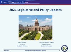 2021 Legislative and Policy Updates - Keith Ingram Christina Worrell Adkins - Election