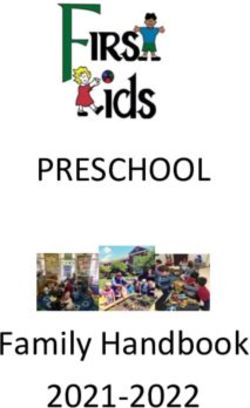 PRESCHOOL Family Handbook 2021-2022 - First ...
