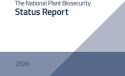 Status Report The National Plant Biosecurity 2020