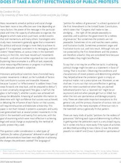 DOES IT TAKE A RIOT? EFFECTIVENESS OF PUBLIC PROTESTS